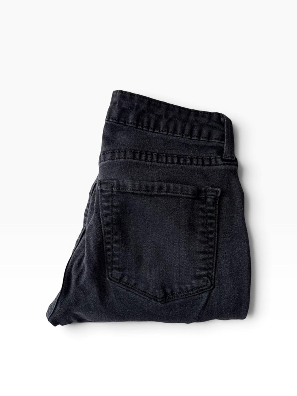 Just Black Destroyed Low Rise Stretch Raw Hem Black Skinny Jeans Size 28